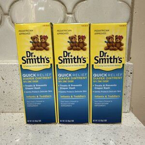 3-Dr. Smith's Quick Relief Diaper Rash Ointment, 10% zinc Oxide, 3 Oz